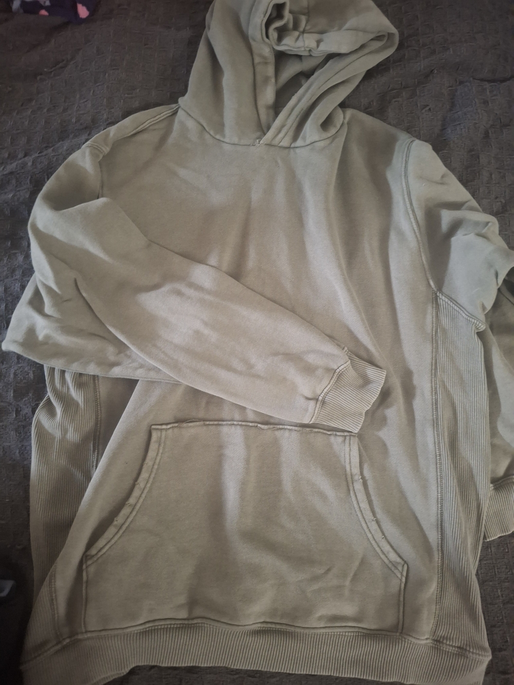 Women's Olive Green Pullover Hoodie - Casual Lightweight Sweatshirt